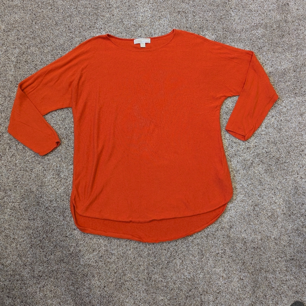 - Michael Kors women's large harvest Orange long sleeve cozy sweater